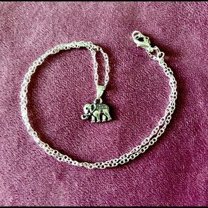 Silver elephant necklace